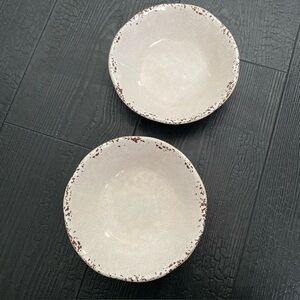 IL Mulino  Rustic Crackle Melamine Bowls Set Of 2